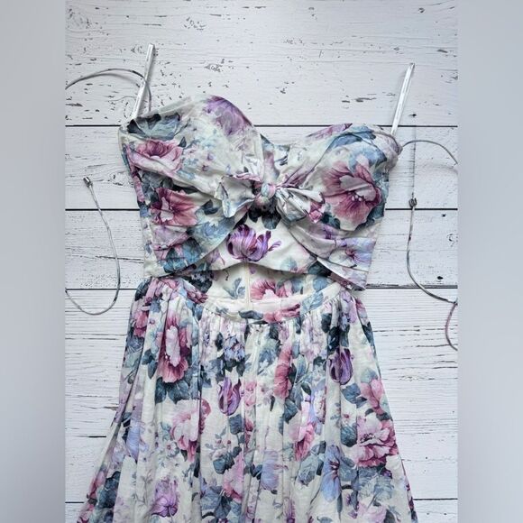 ZIMMERMANN - Jasper Floral Tie Dress - Picture 4 of 8